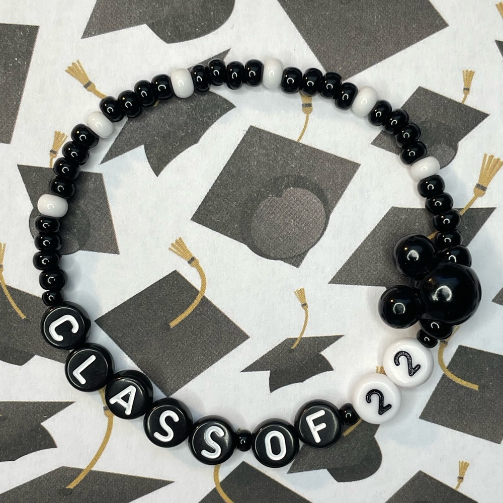 Class Of 22 Mouse Ears Bracelet Graduation Gift For Disney Lover